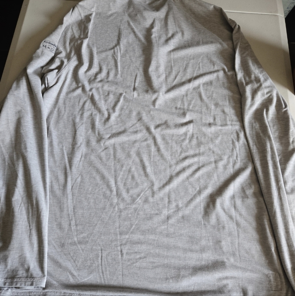 Vuori Ease Performance Half Zip 2.0 Size Large Light Heather Gray Color - Picture 3 of 6